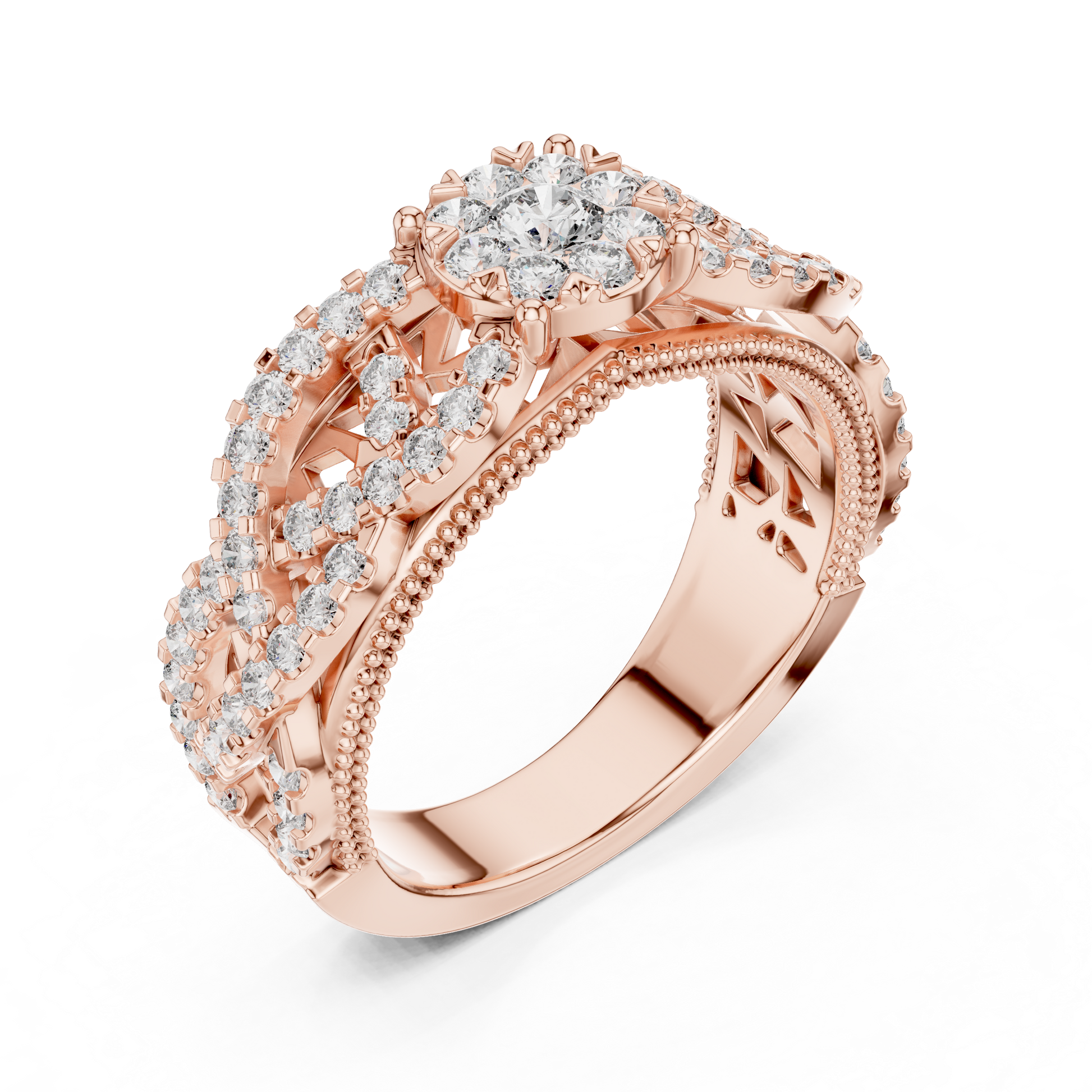 Round Halo Lab Grown Diamond Ring