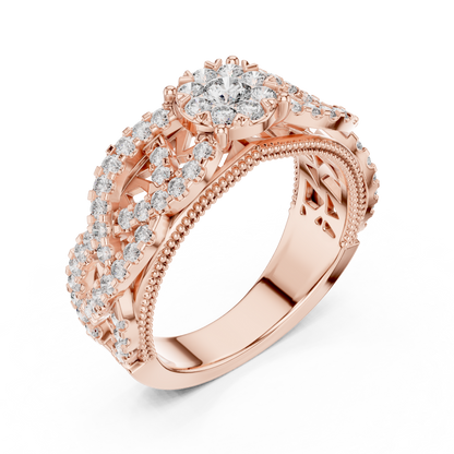 Round Halo Lab Grown Diamond Ring