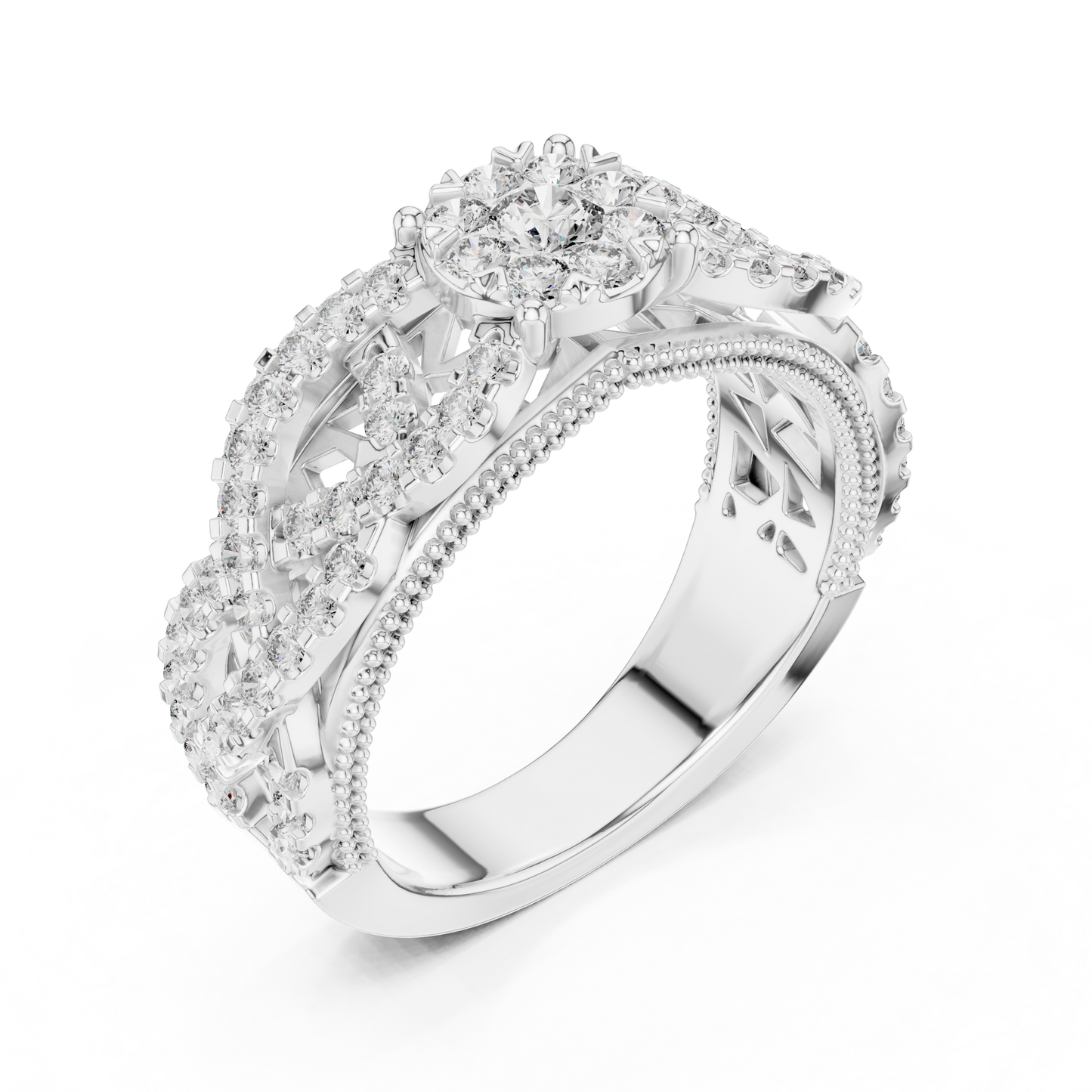 Round Halo Lab Grown Diamond Ring