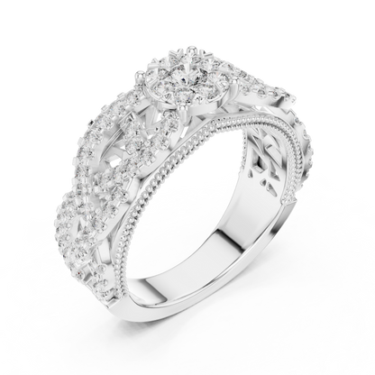 Round Halo Lab Grown Diamond Ring