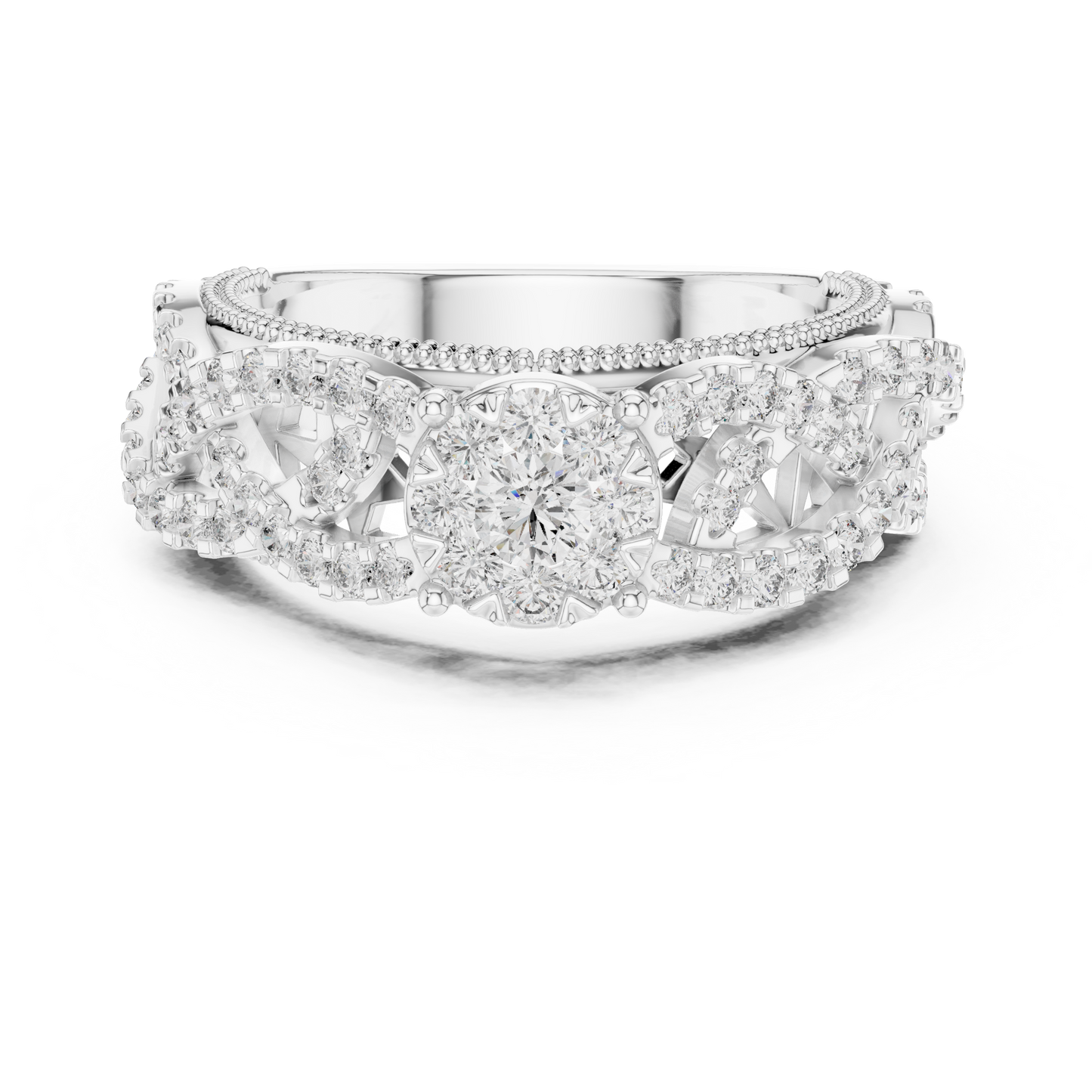 Round Halo Lab Grown Diamond Ring