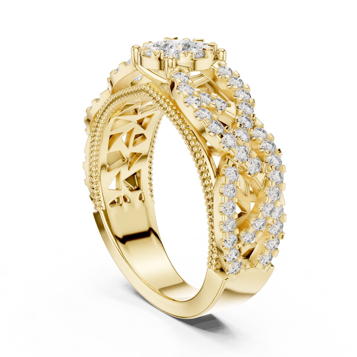 Round Halo Lab Grown Diamond Ring