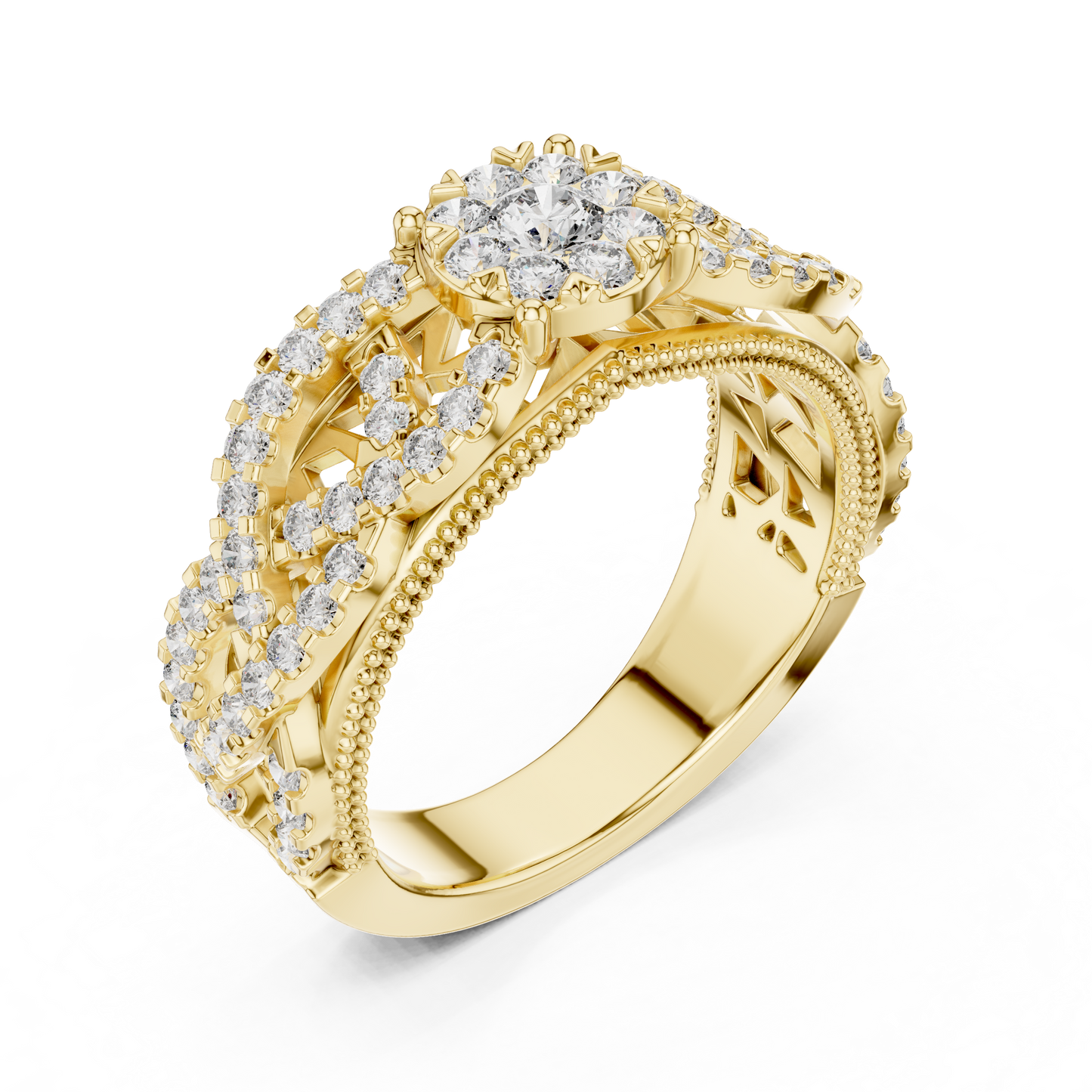 Round Halo Lab Grown Diamond Ring
