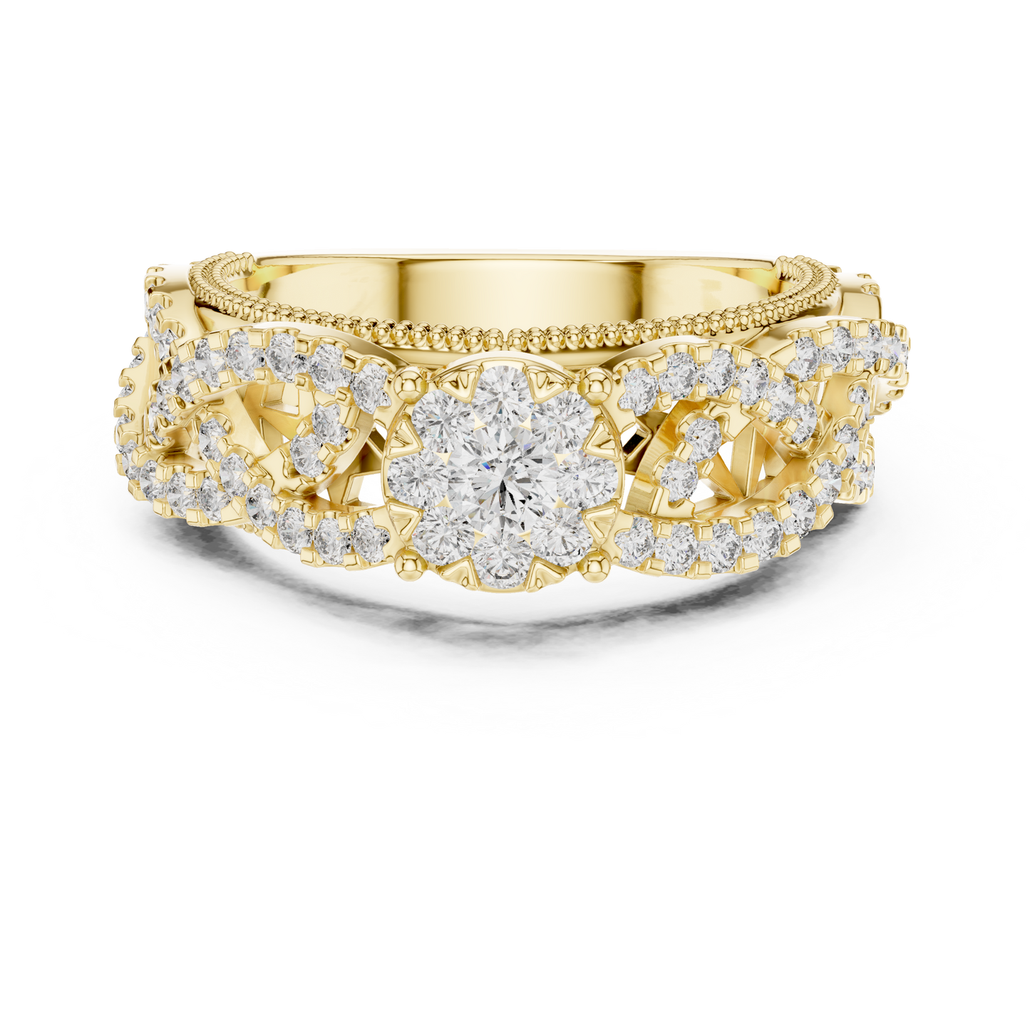 Round Halo Lab Grown Diamond Ring