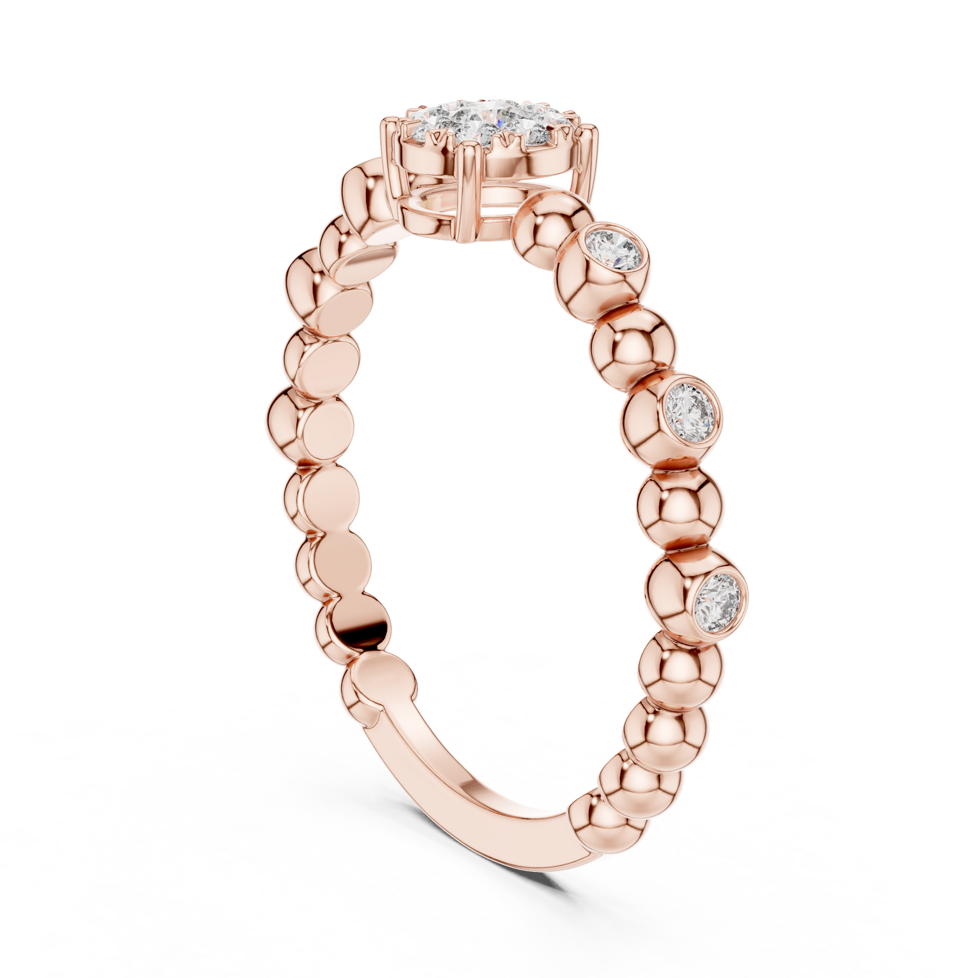 Mixed Shape Lab Grown Diamond Halo Ring