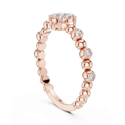 Mixed Shape Lab Grown Diamond Halo Ring