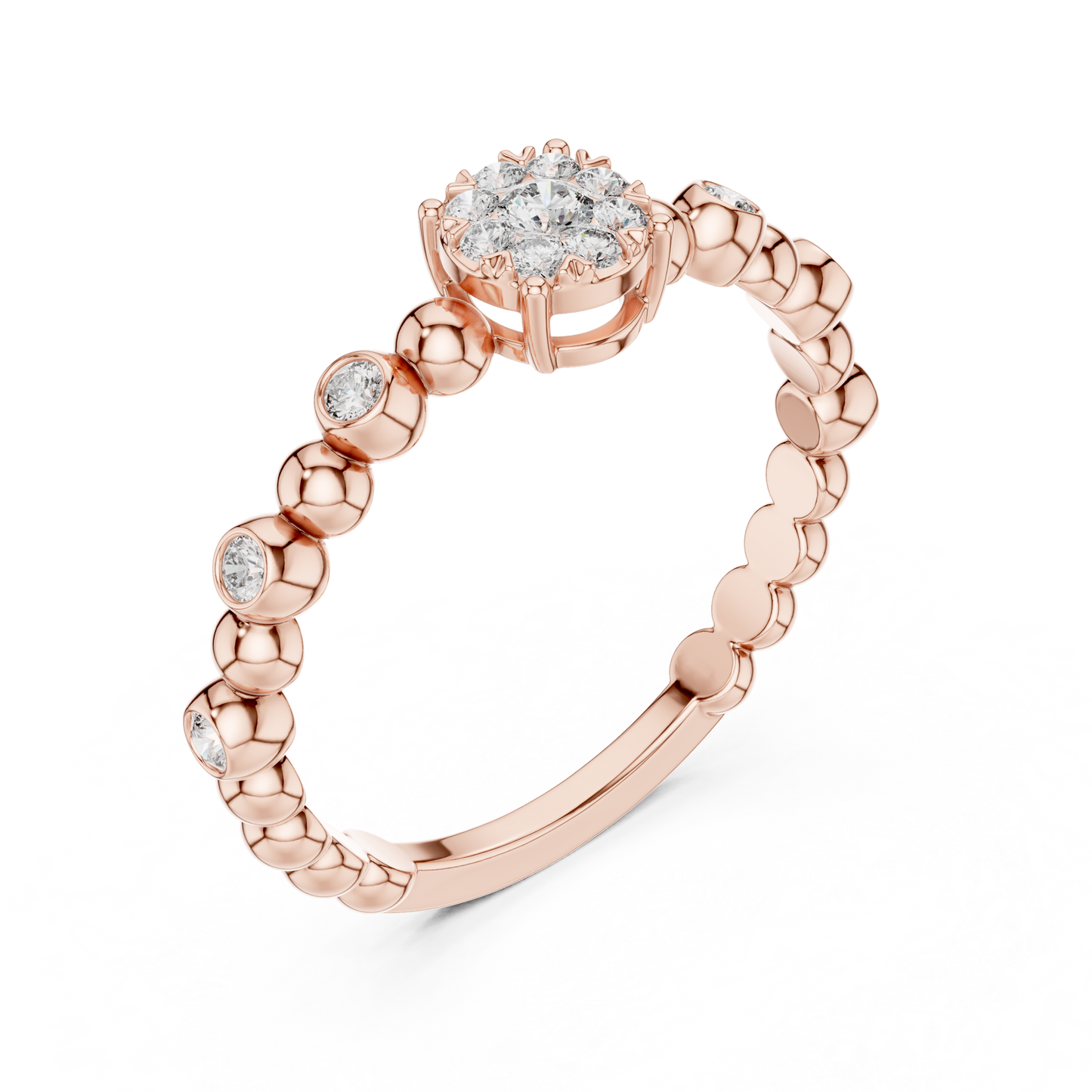 Mixed Shape Lab Grown Diamond Halo Ring