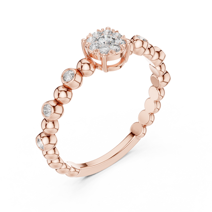 Mixed Shape Lab Grown Diamond Halo Ring