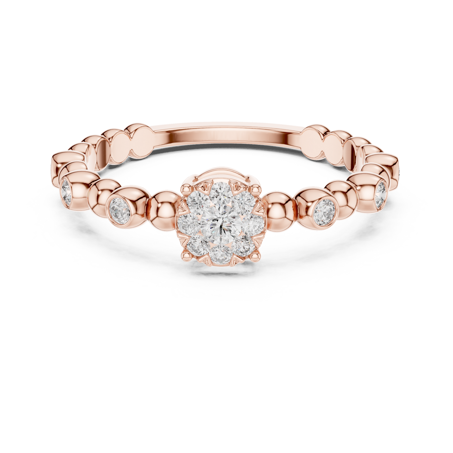 Mixed Shape Lab Grown Diamond Halo Ring