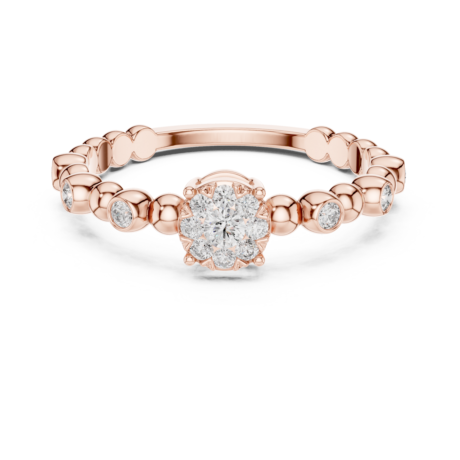 Mixed Shape Lab Grown Diamond Halo Ring