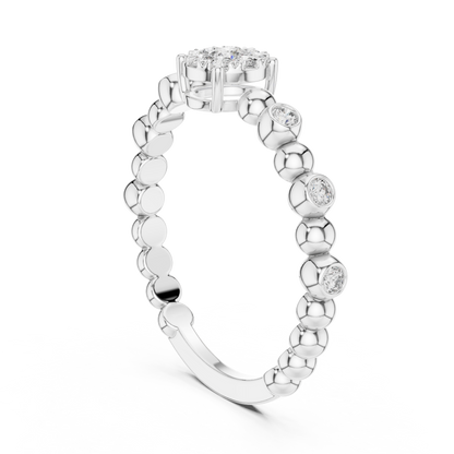 Mixed Shape Lab Grown Diamond Halo Ring