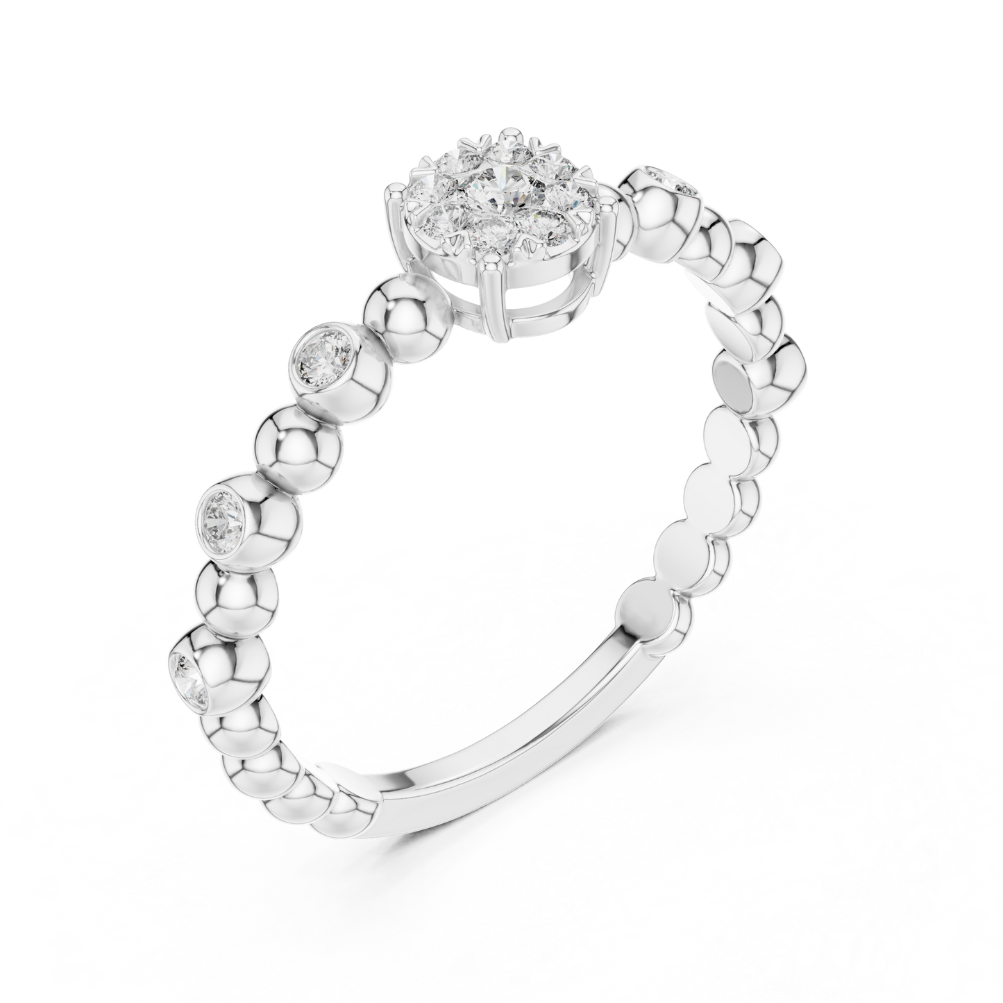 Mixed Shape Lab Grown Diamond Halo Ring