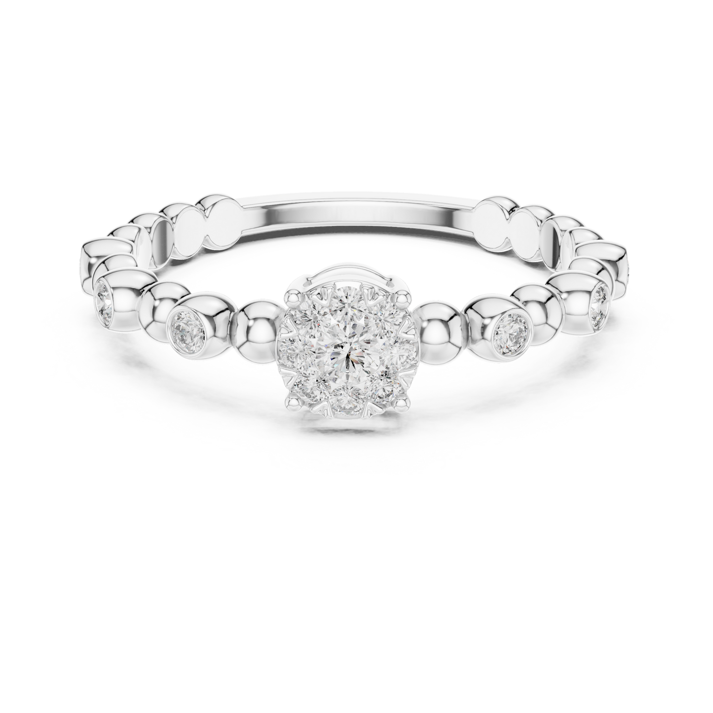 Mixed Shape Lab Grown Diamond Halo Ring