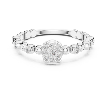 Mixed Shape Lab Grown Diamond Halo Ring