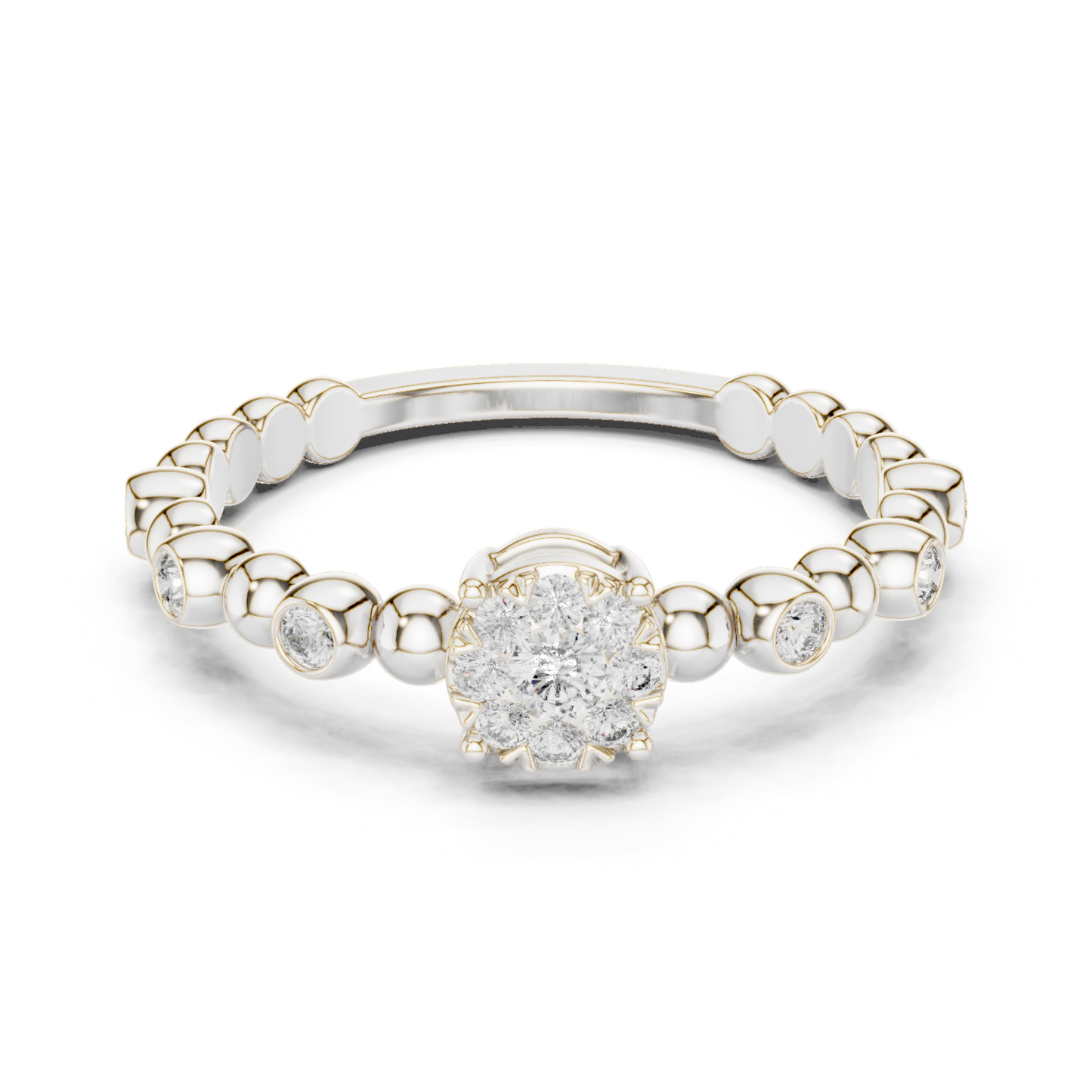 Mixed Shape Lab Grown Diamond Halo Ring
