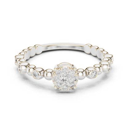 Mixed Shape Lab Grown Diamond Halo Ring