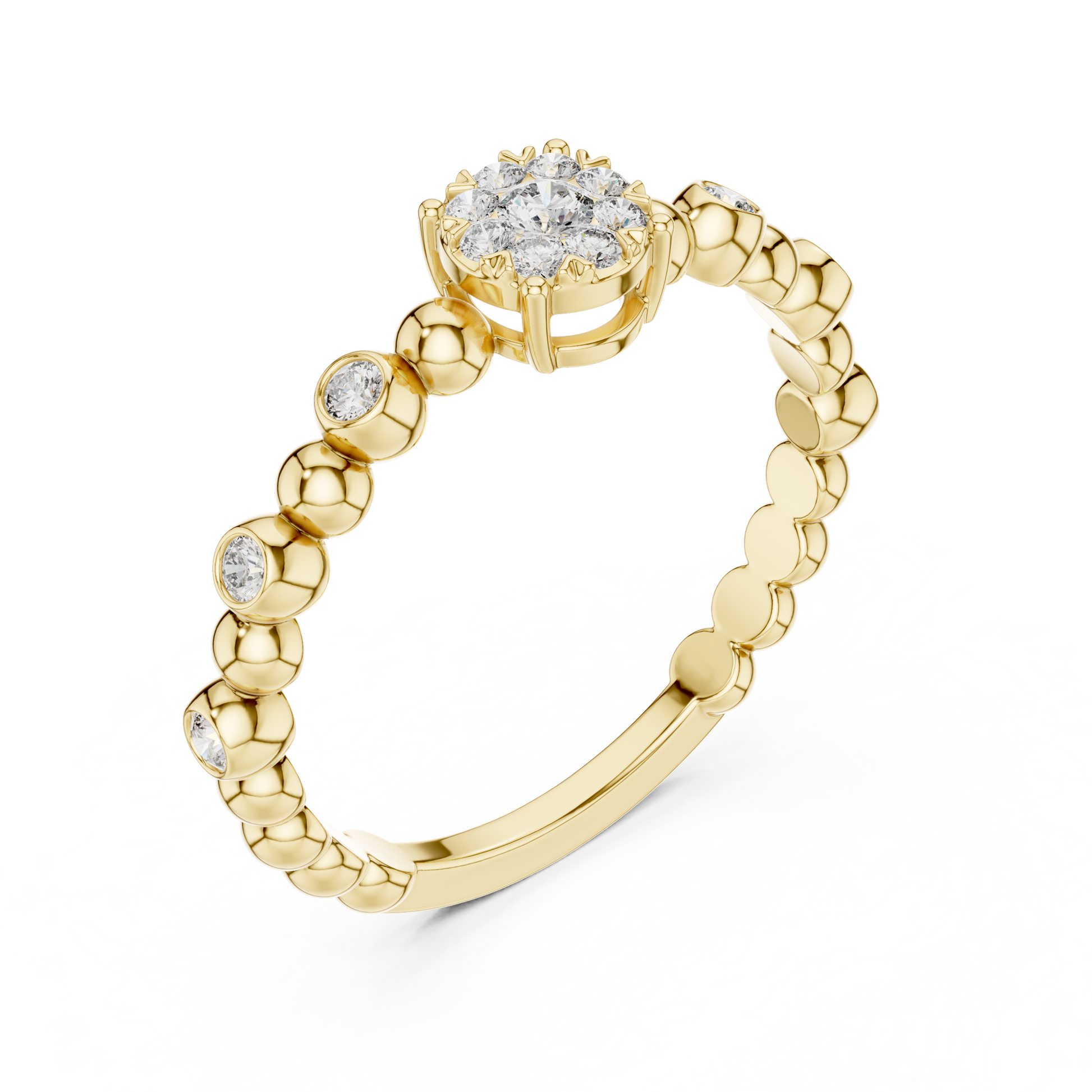 Mixed Shape Lab Grown Diamond Halo Ring