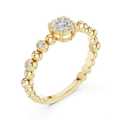 Mixed Shape Lab Grown Diamond Halo Ring