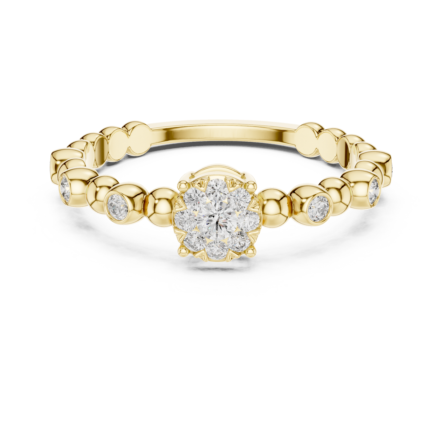 Mixed Shape Lab Grown Diamond Halo Ring
