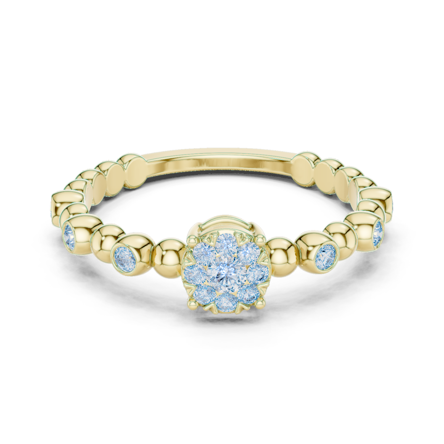 Mixed Shape Lab Grown Diamond Halo Ring