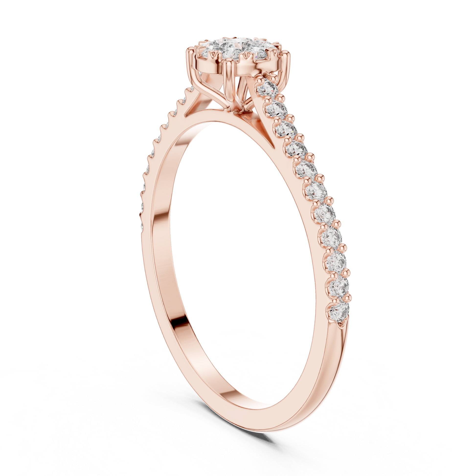 Round Halo Lab Grown Diamond Ring
