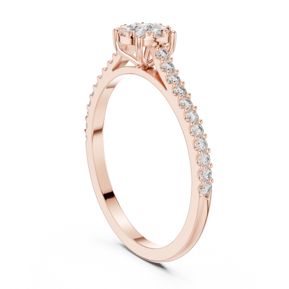 Round Halo Lab Grown Diamond Ring