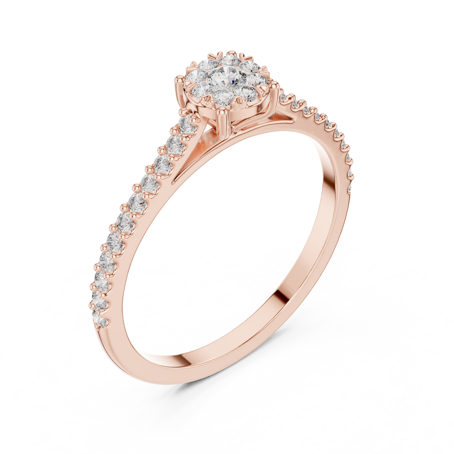 Round Halo Lab Grown Diamond Ring