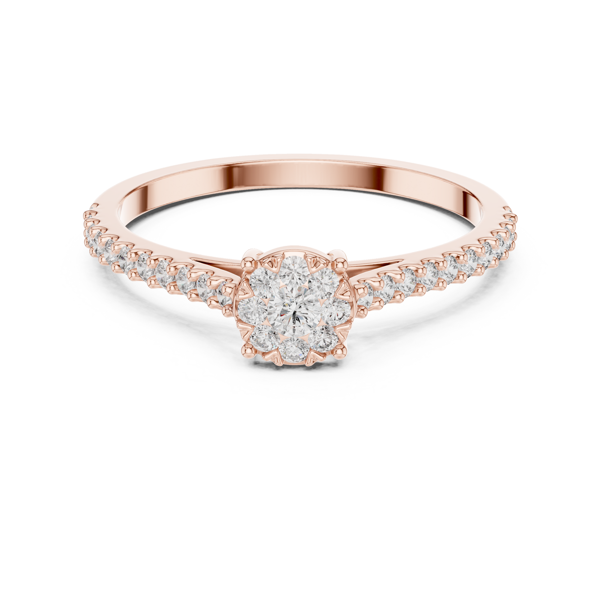 Round Halo Lab Grown Diamond Ring
