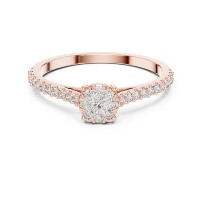 Round Halo Lab Grown Diamond Ring