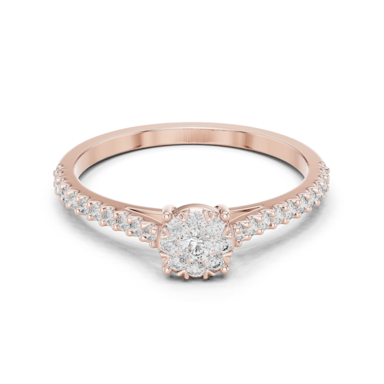 Round Halo Lab Grown Diamond Ring