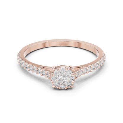 Round Halo Lab Grown Diamond Ring