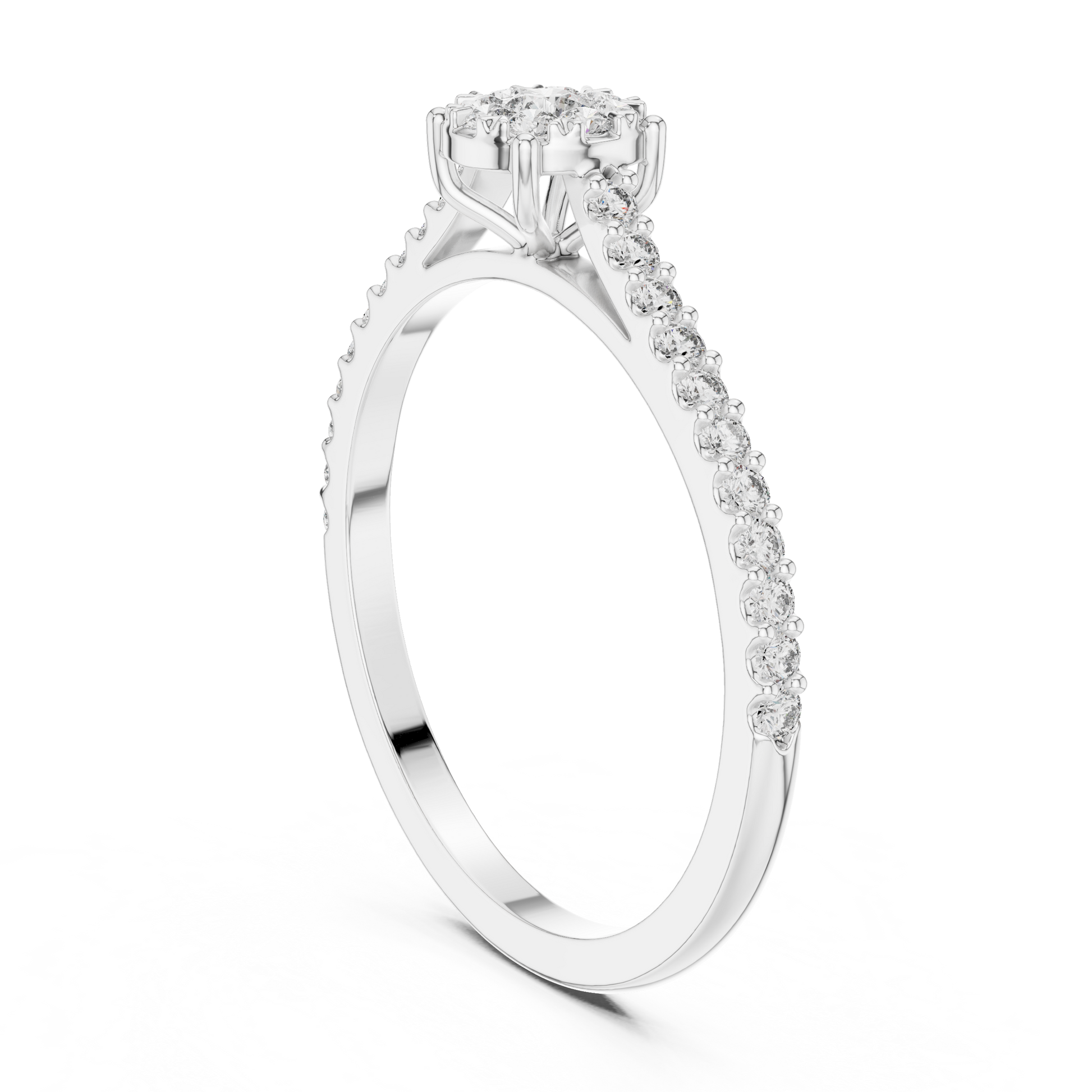 Round Halo Lab Grown Diamond Ring