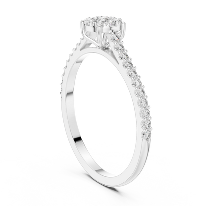 Round Halo Lab Grown Diamond Ring