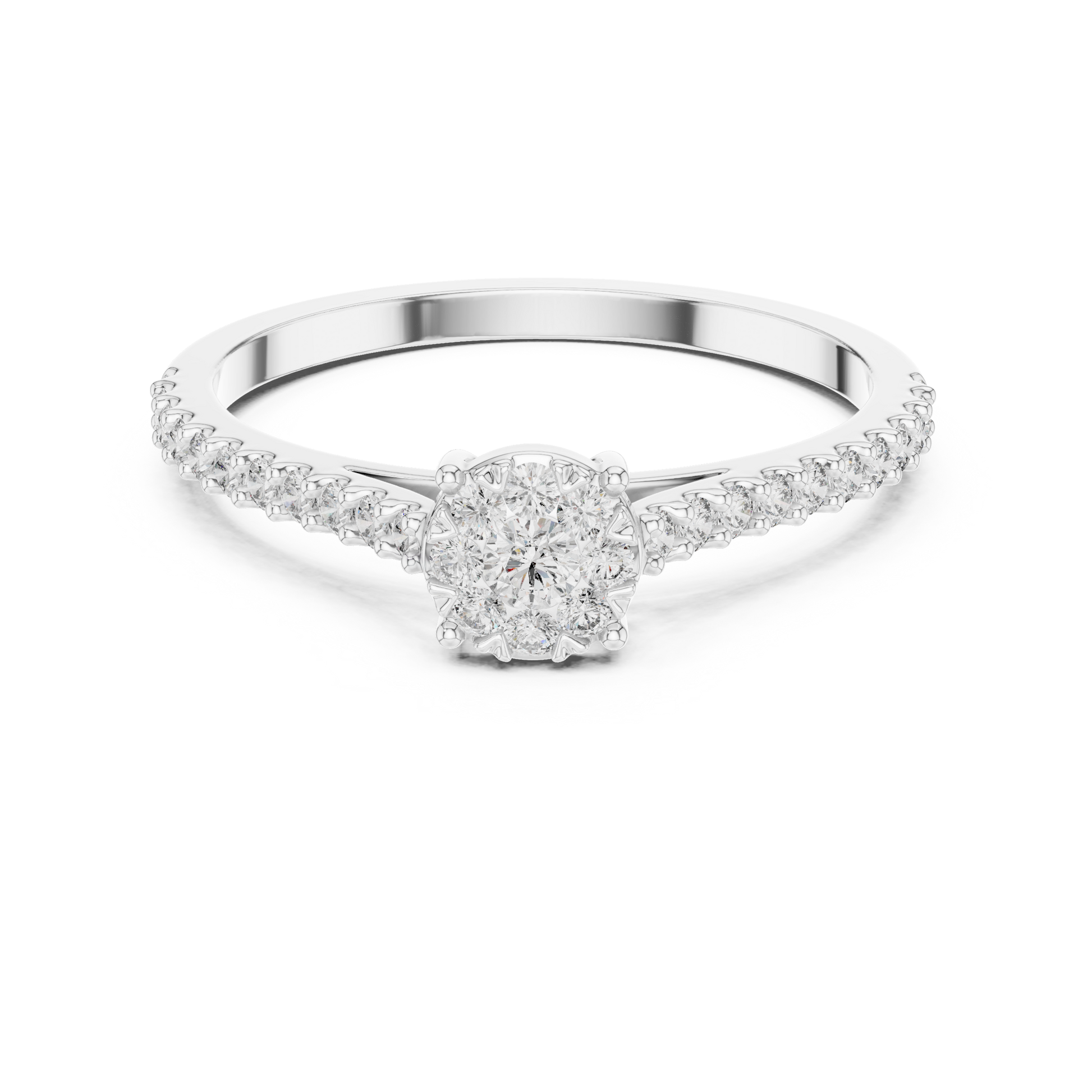 Round Halo Lab Grown Diamond Ring