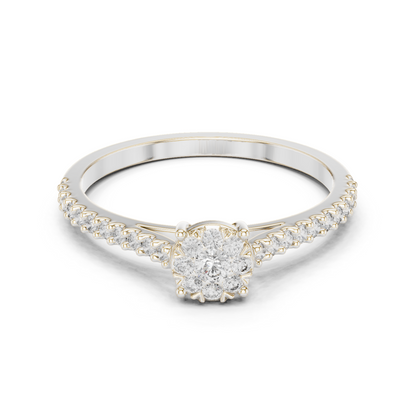 Round Halo Lab Grown Diamond Ring