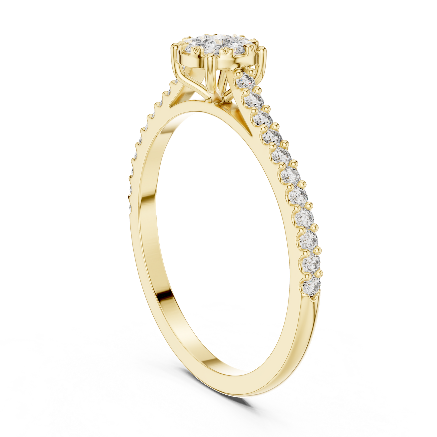 Round Halo Lab Grown Diamond Ring