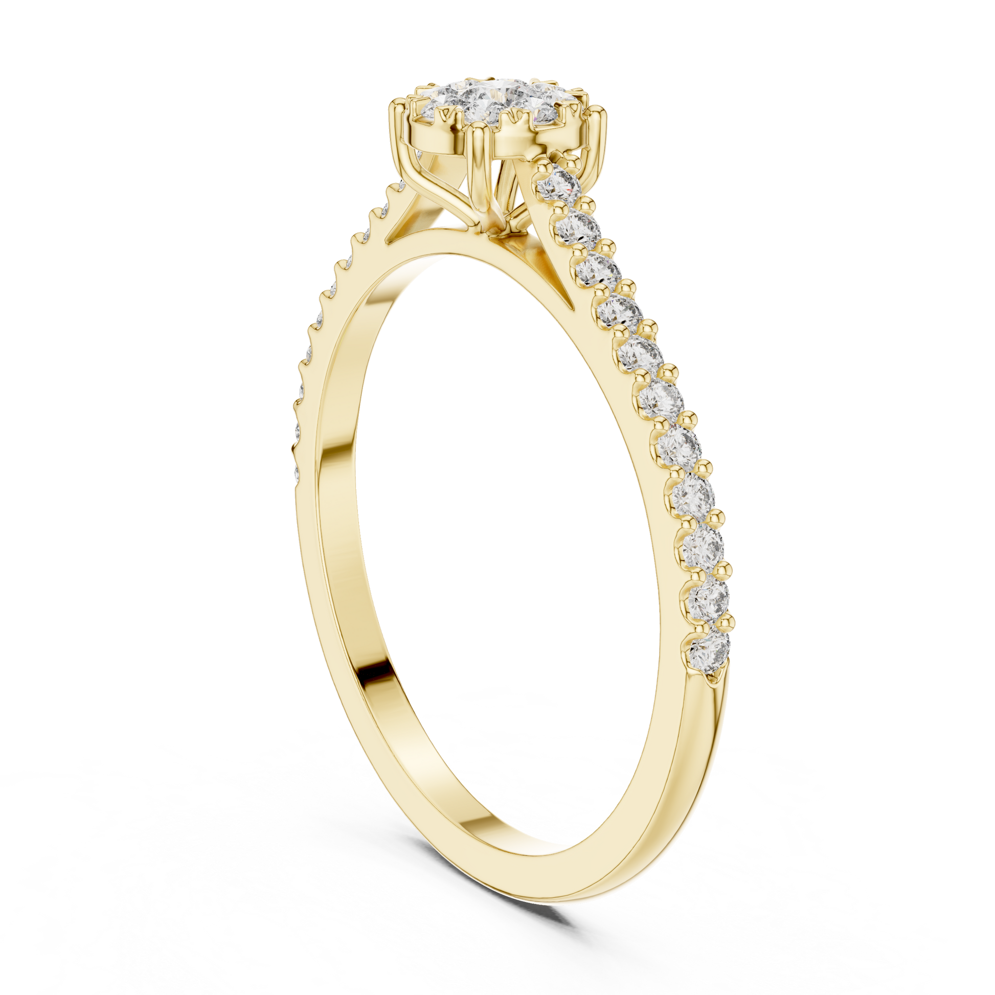 Round Halo Lab Grown Diamond Ring
