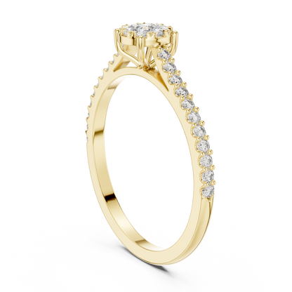 Round Halo Lab Grown Diamond Ring