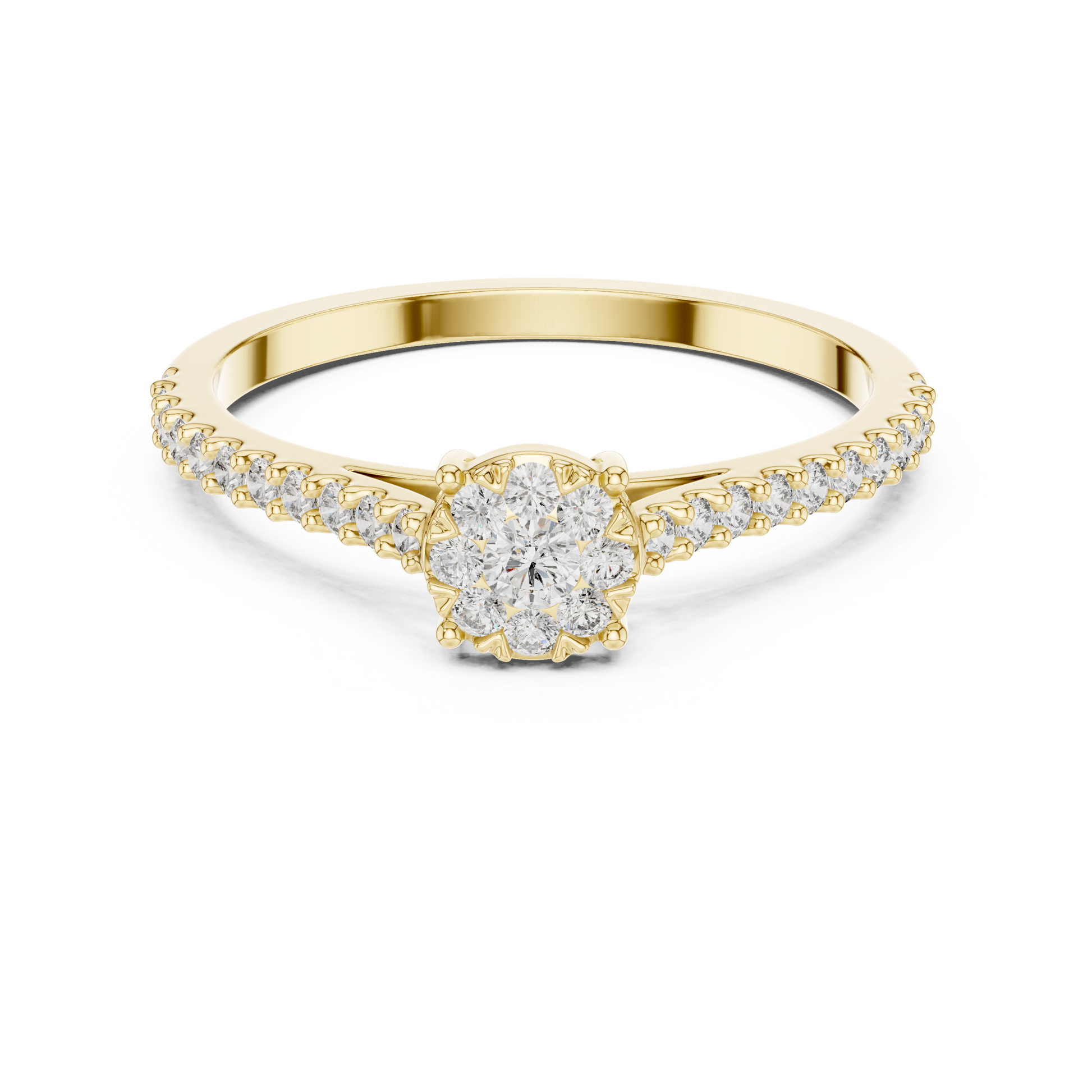 Round Halo Lab Grown Diamond Ring