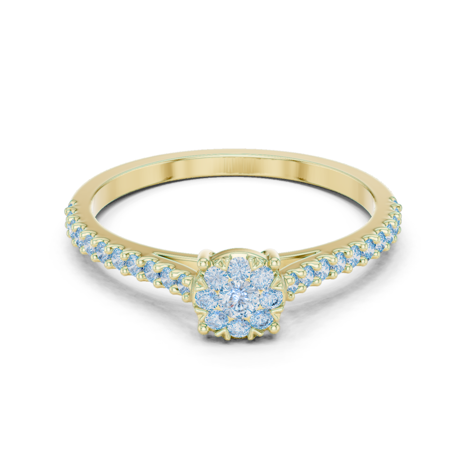 Round Halo Lab Grown Diamond Ring