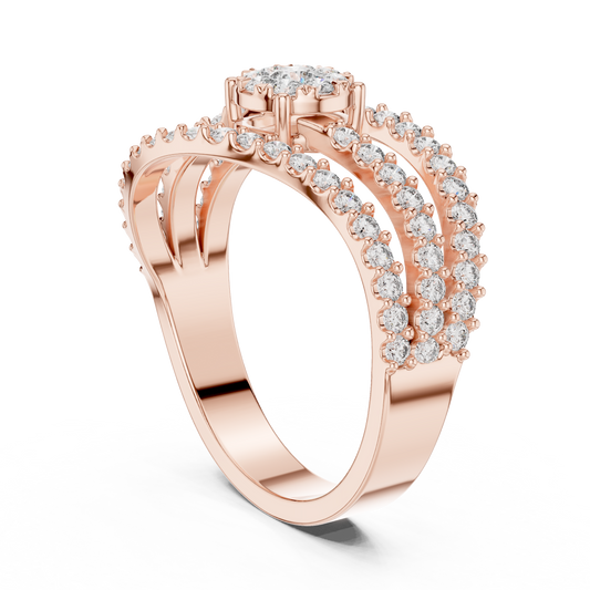 Round Halo Lab Grown Diamond Ring