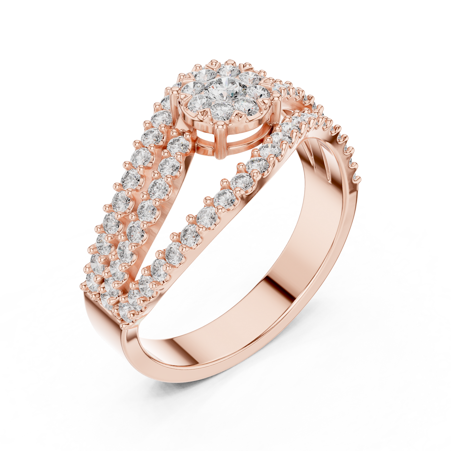 Round Halo Lab Grown Diamond Ring