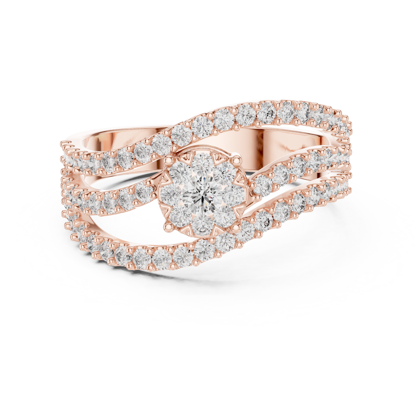 Round Halo Lab Grown Diamond Ring