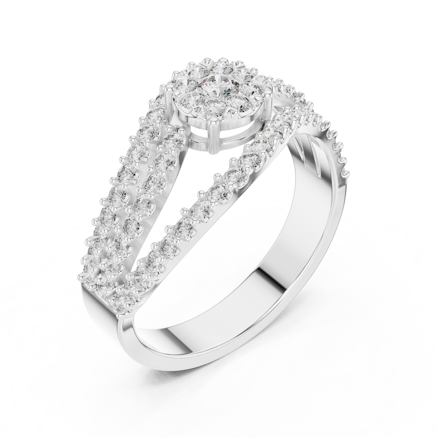 Round Halo Lab Grown Diamond Ring
