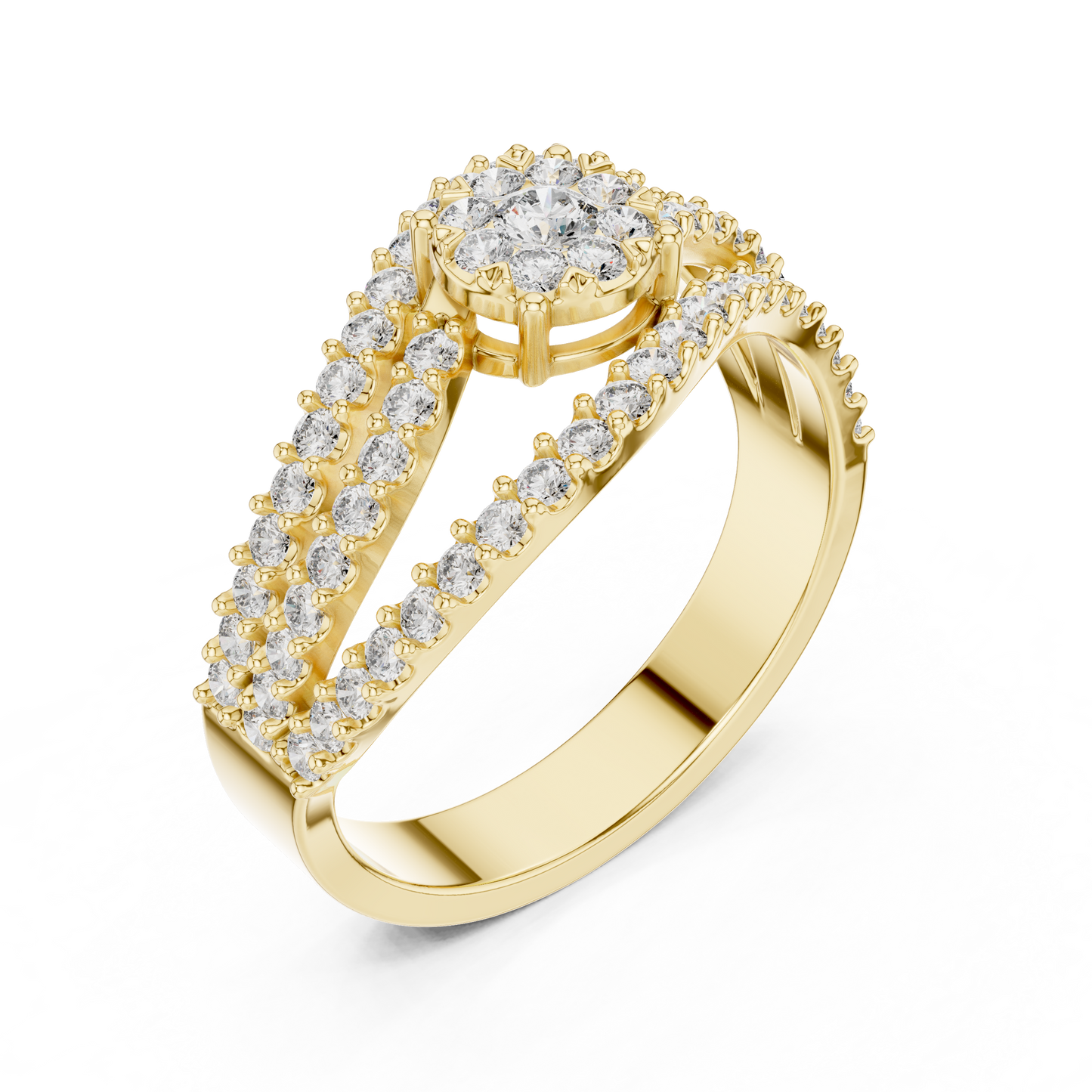 Round Halo Lab Grown Diamond Ring