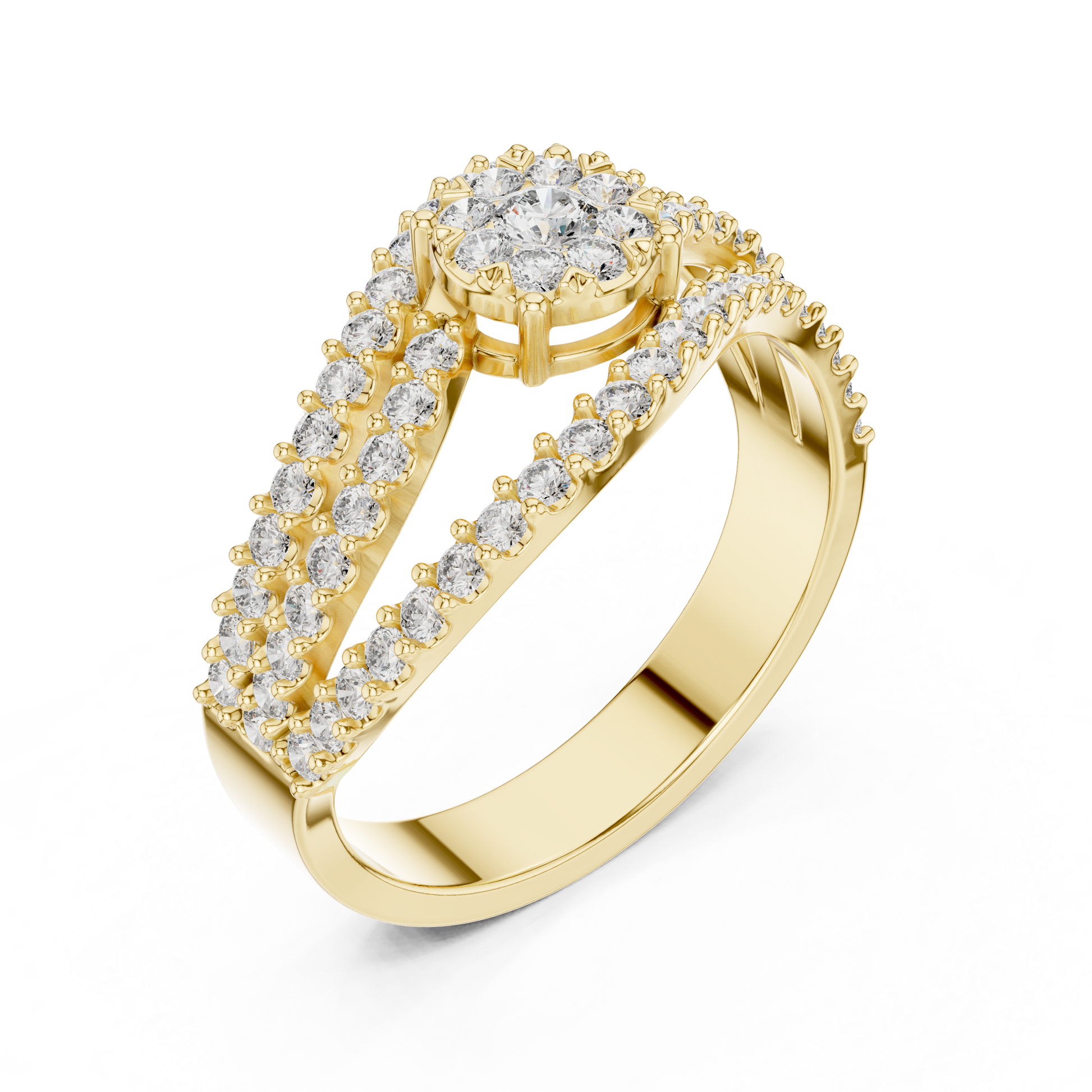 Round Halo Lab Grown Diamond Ring