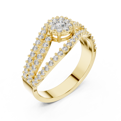 Round Halo Lab Grown Diamond Ring