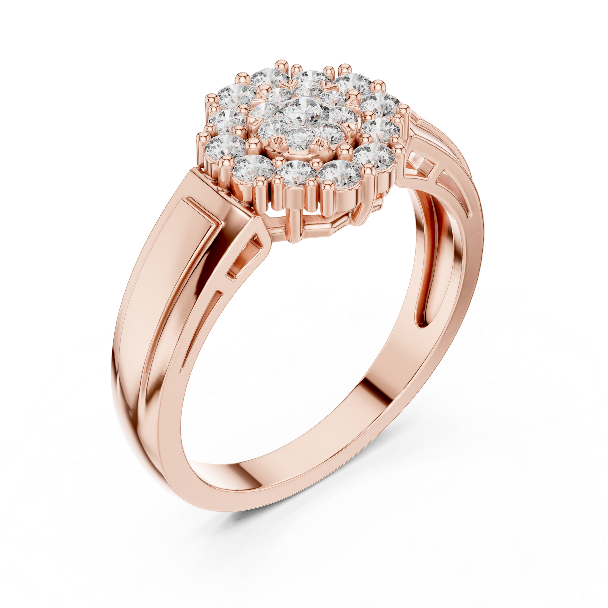 Round Halo Lab Grown Diamond Ring