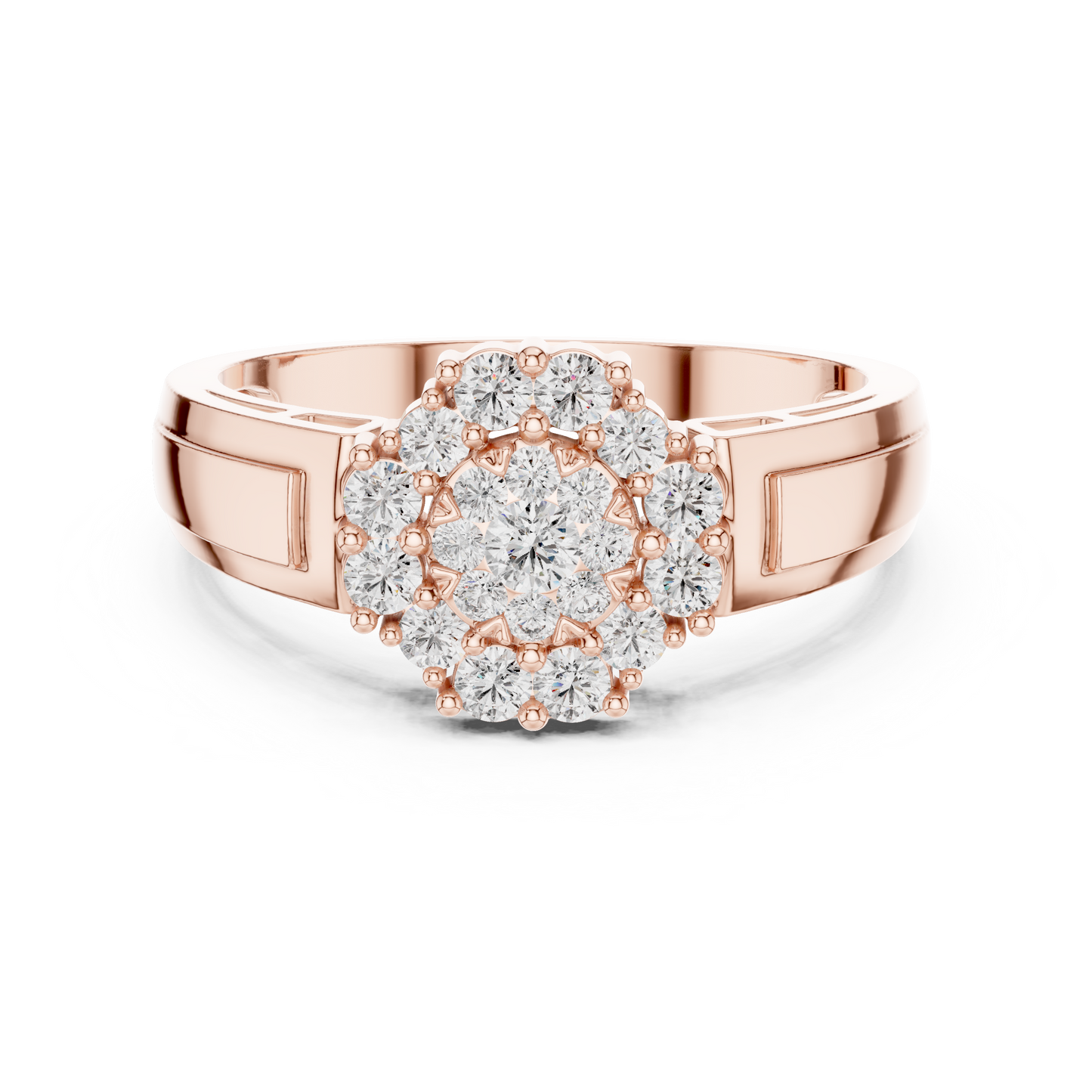 Round Halo Lab Grown Diamond Ring