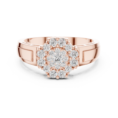 Round Halo Lab Grown Diamond Ring